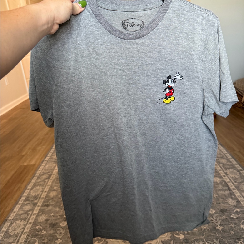Disney Gray Tee With Mickey Mouse Design